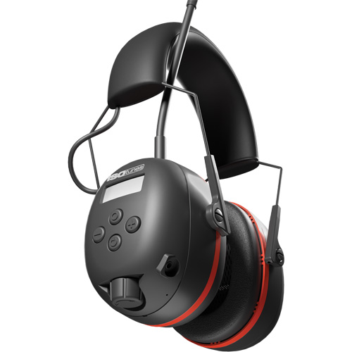 Black & Red Air Defender AM/FM Earmuffs, Headband Style, 24 dB Quali-T-Solutions