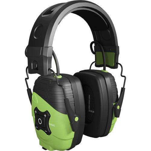 Safety Green Link Aware Bluetooth Earmuffs, Headband Style, 25 dB Quali-T-Solutions