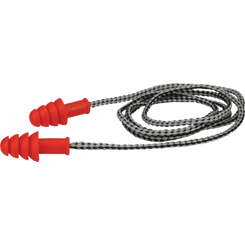 Bouchons d'oreilles r&eacute;utilisables en TPR de PIP, Avec cordon, Paire - Boîte pour vente au d&eacute;tail, 27 dB NRR, Taille unique Quali-T-Solutions