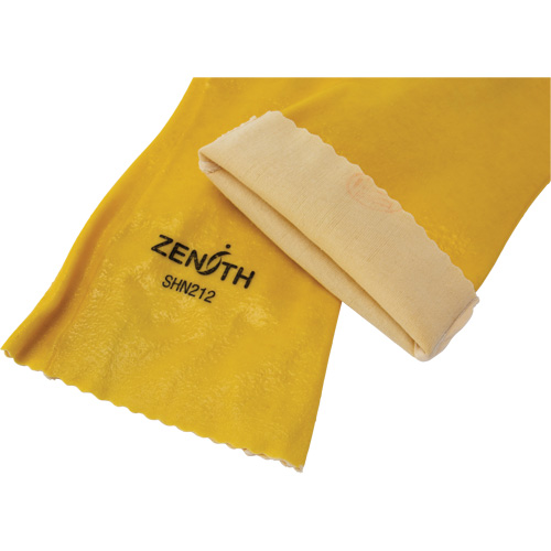 Gants &agrave; fini rugueux et r&eacute;sistants aux produits chimiques, Taille 9, 14" lo, PVC, Doublure en Interlock, 47-mil Quali-T-Solutions