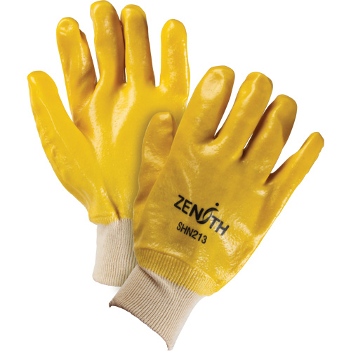 Rough-Finish Chemical-Resistant Gloves, Size 9, 10" L, PVC, Interlock Inner Lining, 47-mil Quali-T-Solutions