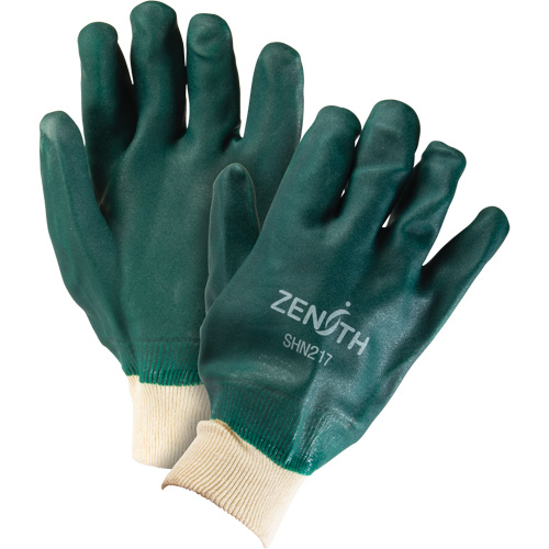 Gants verts &agrave; double enduit, 10" lo, PVC, Doublure en Jersey de coton, 70 mils Quali-T-Solutions