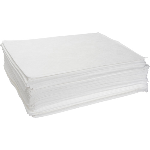 Meltblown Sorbent Pads, Oil Only, 15" x 19", 10 gal. Absorbancy Quali-T-Solutions