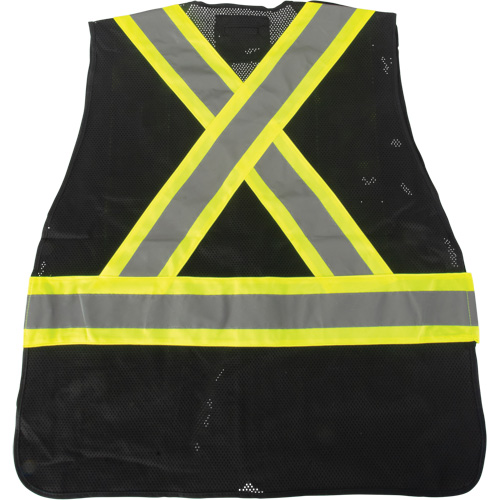Veste d'arpenteur conforme aux normes de la CSA, Noir, Moyen, Polyester Quali-T-Solutions