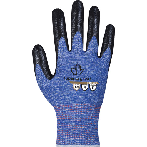 Gant extr&ecirc;mement r&eacute;sistant aux coupures, Taille 7, Calibre 13, Rev&ecirc;tement Mousse de nitrile, Enveloppe en TenActiv, ASTM ANSI niveau A9 Quali-T-Solutions