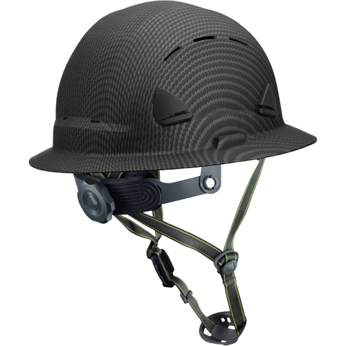 Fibre Metal Climbing Style Helmet with Full Brim, Meets CSA Type 2, Ratchet Suspension, Vented Quali-T-Solutions
