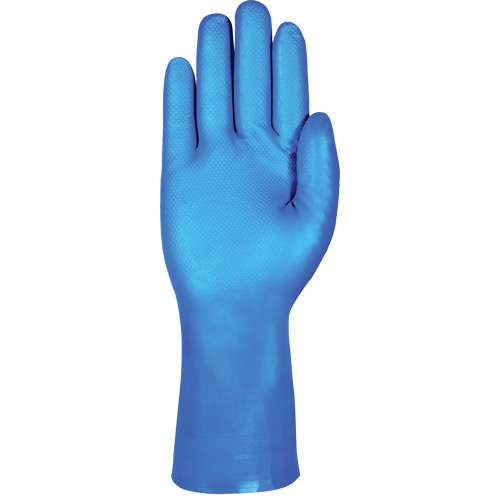 Gants r&eacute;sistants aux produits chimiques bleus pour usage moyen AlphaTec 37-501, Taille 7, 13" lo, Nitrile, 16,5-mil Quali-T-Solutions