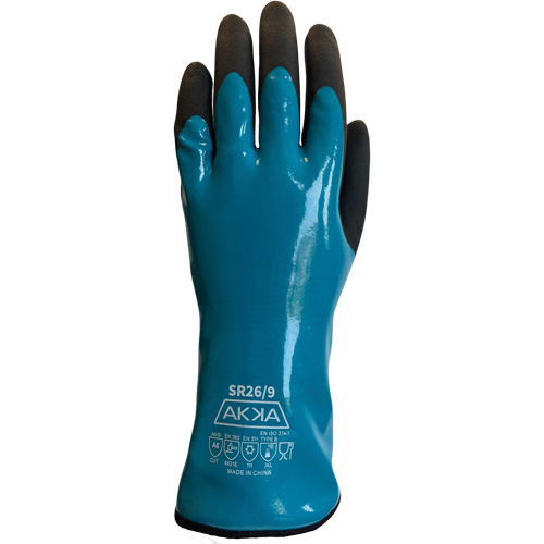 Gants alimentaires de protection contre les produits chimiques, le froid et la coupe, Taille 7, 12" lo, PVC, Doublure en Nylon Quali-T-Solutions