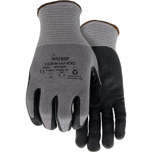 Gants r&eacute;sistant &agrave; la coupe 338 Commando, Taille Petit, Calibre 18, Rev&ecirc;tement Mousse de nitrile, Enveloppe en PEHP/Polyester/Spandex/Acier inoxydable, ASTM ANSI niveau A8/EN 388 niveau F Quali-T-Solutions