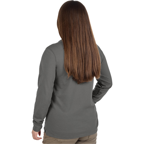 T-shirt &agrave; manches longues avec poches GRIDIRON, Femmes, T-petit, Gris Quali-T-Solutions