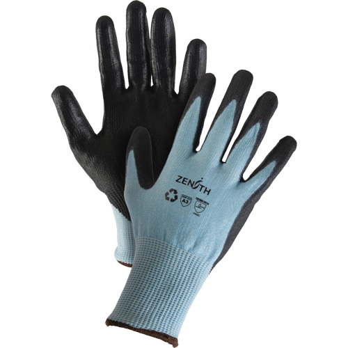 Gants &eacute;lastiques &eacute;cologiques r&eacute;sistants &agrave; la coupe, Taille 9, Calibre 13, Rev&ecirc;tement Polyur&eacute;thane, Enveloppe en PEHP/rPET, ASTM ANSI niveau A3 Quali-T-Solutions
