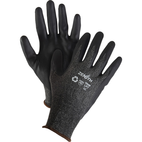 Gants &eacute;cologiques, l&eacute;gers, et r&eacute;sistants &agrave; la coupe, &agrave; haute dext&eacute;rit&eacute;, Taille 9, Calibre 21, Rev&ecirc;tement Mousse de nitrile, Enveloppe en Acier inoxydable/PEHP/rPET, ASTM ANSI niveau A5 Quali-T-Solutions