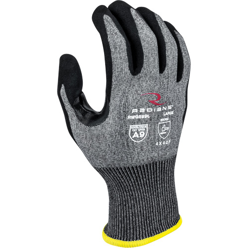 Gants enduits r&eacute;sistants &agrave; la coupe RWG589, Taille 2T-Grand, Calibre 18, Rev&ecirc;tement Mousse de nitrile, Enveloppe en PEHP, ASTM ANSI niveau A9/EN 388 niveau F Quali-T-Solutions