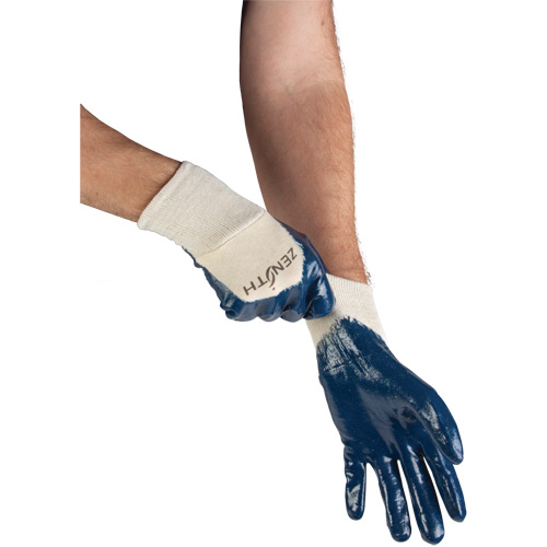 Gants &agrave; doublure interlock de poids moyen, 10/T-Grand, R&ecirc;vetement Nitrile, Enveloppe en Coton Quali-T-Solutions