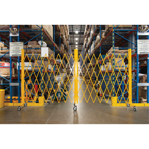 Barri&egrave;re extensible, 84" h x 20' lo, Jaune Quali-T-Solutions