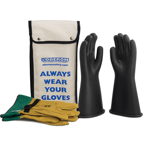Ensemble de gants en caoutchouc pour l'&eacute;lectricit&eacute; de classe 1, 8, 14" lo, 37 cal/cm², NFPA 70E Quali-T-Solutions
