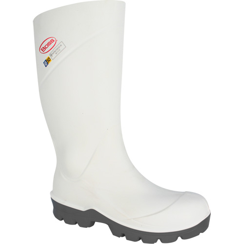 Bottes de transformation alimentaire Boss, Polyur&eacute;thane, Embout Acier, Taille 4, Imperm&eacute;able Quali-T-Solutions