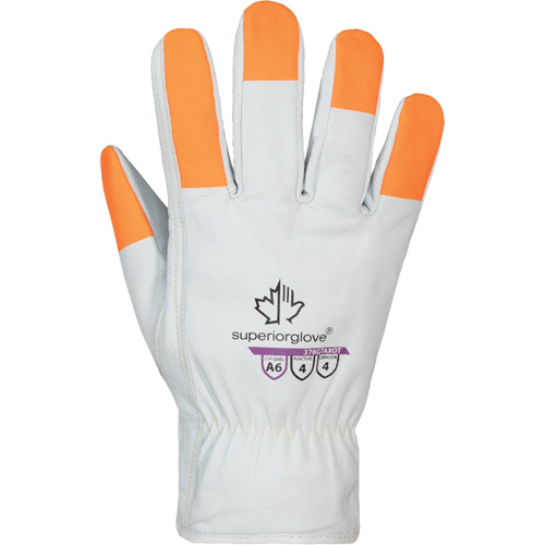 Endura Pro High-Visibility Cut-Resistant Gloves, Size 2X-Large, Cowhide Shell, ASTM ANSI Level A6 Quali-T-Solutions