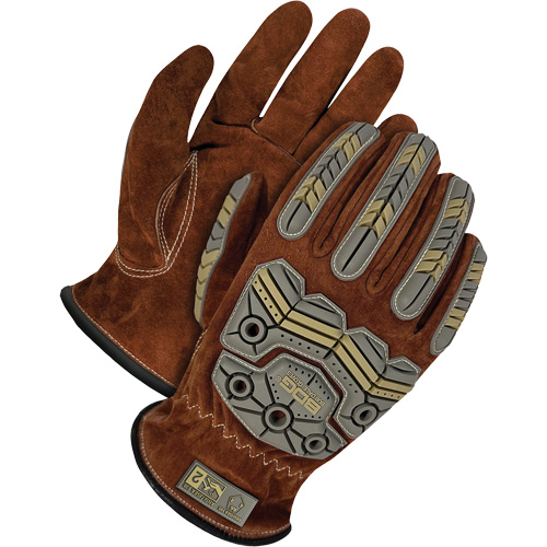 Gants de conducteur classiques r&eacute;versibles &agrave; grain, T-Grand, Paume en Cuir fleur de porc Quali-T-Solutions