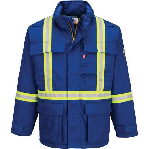 Bizflame&reg; 88/12 Insulated Winter Parka, Blue, Small Quali-T-Solutions