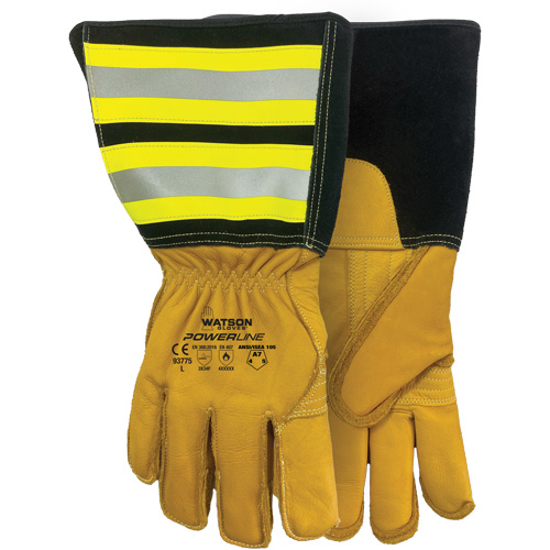 Powerline Water-Resistant Gloves, Leather, Medium Quali-T-Solutions