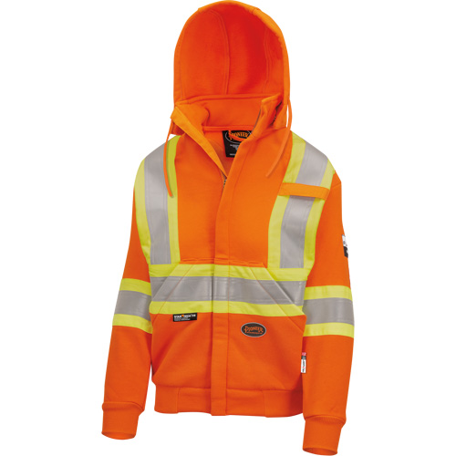 Chandail lourd avec capuchon, Femmes, T-petit, Orange haute visibilit&eacute; Quali-T-Solutions
