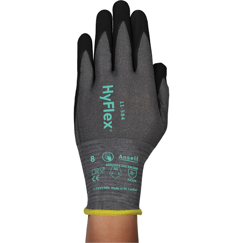 HyFlex&reg; 11-584 Cut-Resistant Gloves, Size 5/2X-Small, 21 Gauge, Foam Nitrile Coated, HPPE/Intercept Shell, ASTM ANSI Level A6/EN 388 Level F Quali-T-Solutions