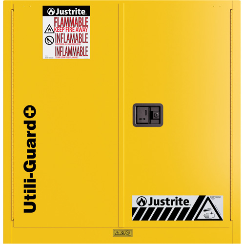 Utili-Guard+ Flammable Safety Cabinet, 30 gal., 1 Door, 43" W x 44" H x 22" D Quali-T-Solutions