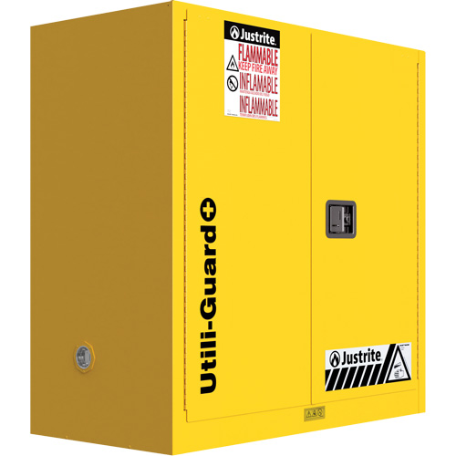 Utili-Guard+ Flammable Safety Cabinet, 30 gal., 1 Door, 43" W x 44" H x 22" D Quali-T-Solutions