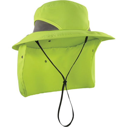 Chapeau de garde forestier 8934 Chill-Its avec prot&egrave;ge-nuque, grand/tr&egrave;s-grand, Lime haute visibilit&eacute; Quali-T-Solutions