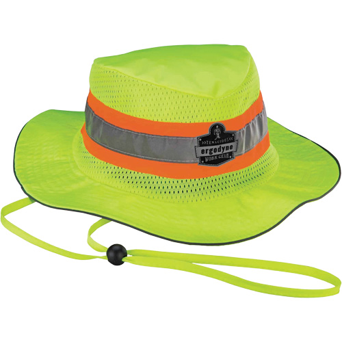 Chapeau de soleil de garde forestier de refroidissement en microfibre Chill-Its 8935MF, 2T-grand/3T-grand, Lime haute visibilit&eacute; Quali-T-Solutions