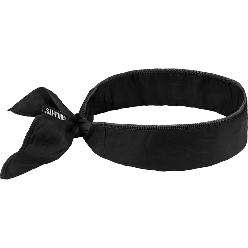 Bandeau de refroidissement Chill-Its 6702 avec polym&egrave;res int&eacute;gr&eacute;s et fermeture &agrave; nouer, Noir Quali-T-Solutions