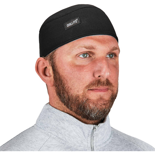 Chill-Its 6630 High-Performance Skull Cap with Terry Cloth Sweatband, Black Quali-T-Solutions