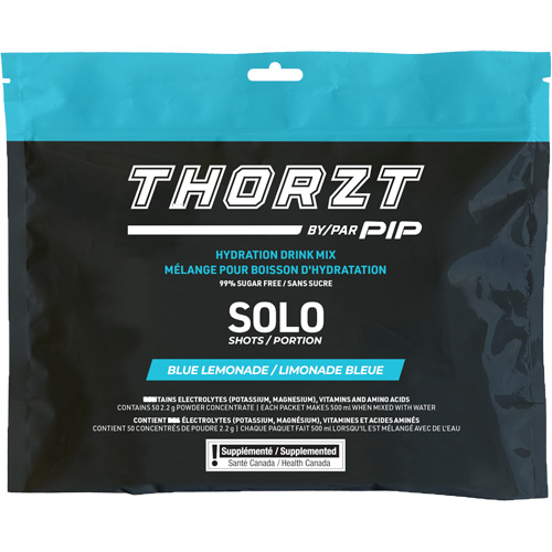 THORZT Sugar-Free Solo Shot Hydration Drink Mix, Single Serve, Blue Lemonade Quali-T-Solutions