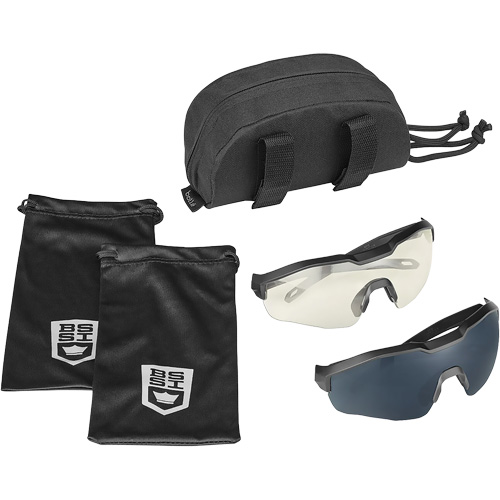 MY6 Safety Glasse Eyeshield Kit, Clear/Smoke Lens, Anti-Fog/Anti-Scratch, ANSI Z87+ Quali-T-Solutions