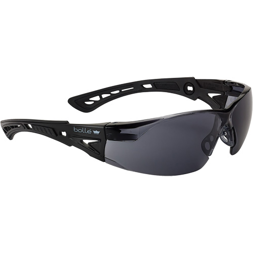 Rush+ Small BSSI Safety Glasses, Smoke/Grey Lens, Anti-Fog/Anti-Scratch, ANSI Z87+ Quali-T-Solutions
