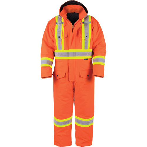 High-Visibility Lined Canvas Overalls, 2X-Large, High Visibility Orange Quali-T-Solutions