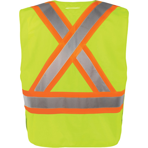 Gilet haute visibilit&eacute; &agrave; d&eacute;tachement rapide en 5 points, Orange haute visibilit&eacute;, Moyen/Petit, Polyester Quali-T-Solutions