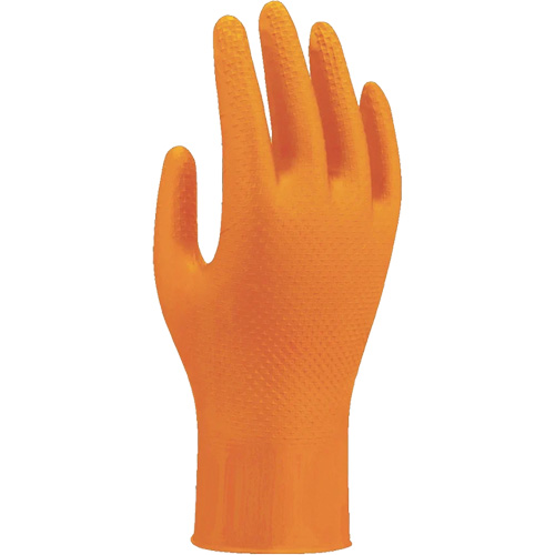 709HVO High-Visibility Disposable Gloves, 8/Medium, Nitrile, 8-mil, Powder-Free, Orange Quali-T-Solutions