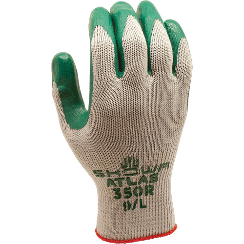 ATLAS 350 Gloves, 7/Small, Nitrile Coating, 10 Gauge, Polyester/Cotton Shell Quali-T-Solutions