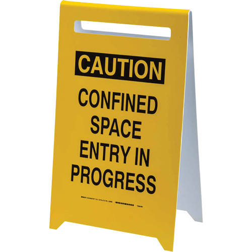 Panneau de sol “Caution Confined Space Entry In Progress”, Anglais Quali-T-Solutions