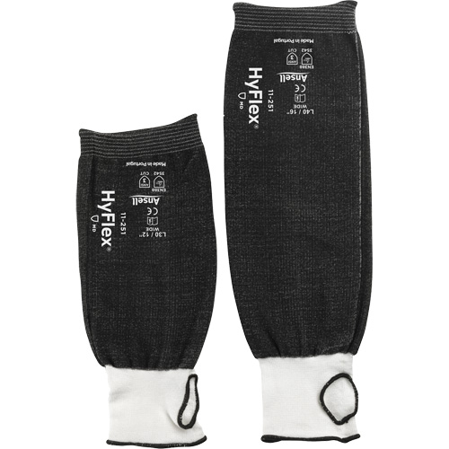 HyFlex 11-251 Extra Wide Protective Sleeve, Intercept, 18", ASTM ANSI Level A3, Black Quali-T-Solutions