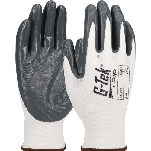 Gants en tricot sans couture G-Tek &eacute;conomiques, T-Grand, R&ecirc;vetement Nitrile, Calibre 13, Enveloppe en Nylon Quali-T-Solutions