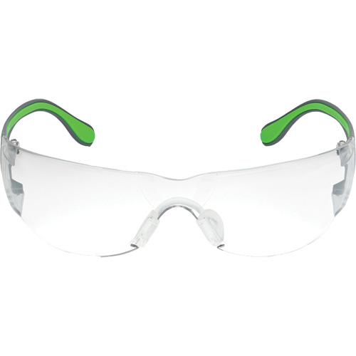 Adapt Lite Grey/Green Safety Glasses, Clear Lens, Anti-Fog/Anti-Scratch, ANSI Z87+/Meets/Exceeds CSA Z94.3 Quali-T-Solutions