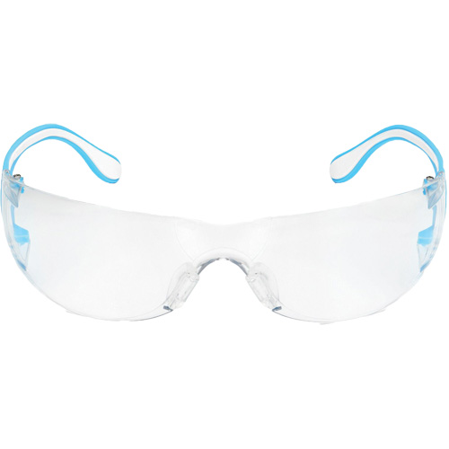 Adapt Lite Blue/White Safety Glasses, Clear Lens, Anti-Fog/Anti-Scratch, ANSI Z87+/Meets/Exceeds CSA Z94.3 Quali-T-Solutions