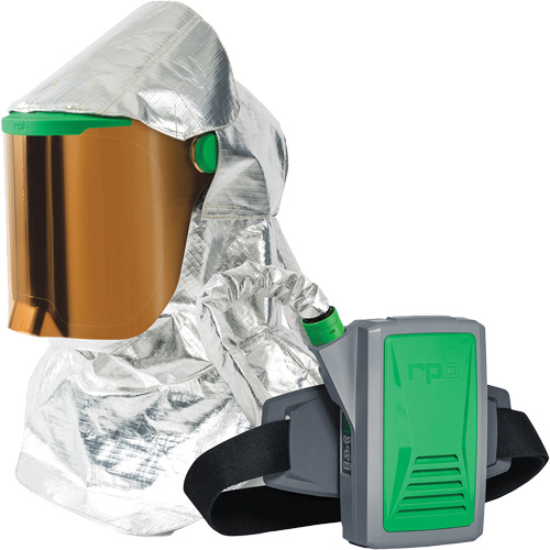 Z-Link Radiant Heat Respirator with Belt Mount & Blower, Facepiece Respirator/Headcover & Faceshield, Lithium-Ion Battery Quali-T-Solutions