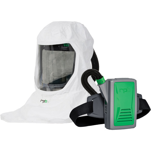 T-Link Respirator with Bump Cap, Breathing Tube, Belt-Mount & PX5 PAPR, Loose Fitting Hood & Faceshield, Lithium-Ion Battery Quali-T-Solutions