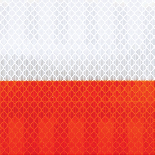 Pellicule souple pour chantiers routiers &agrave; haute intensit&eacute; 382VHIP, 5" la x 150' lo, Orange et blanc Quali-T-Solutions