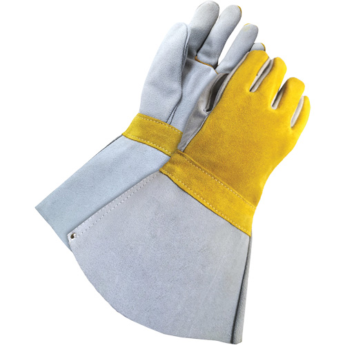 Lined Welder with 5" Cuff, Split Cowhide, Size One Size Quali-T-Solutions