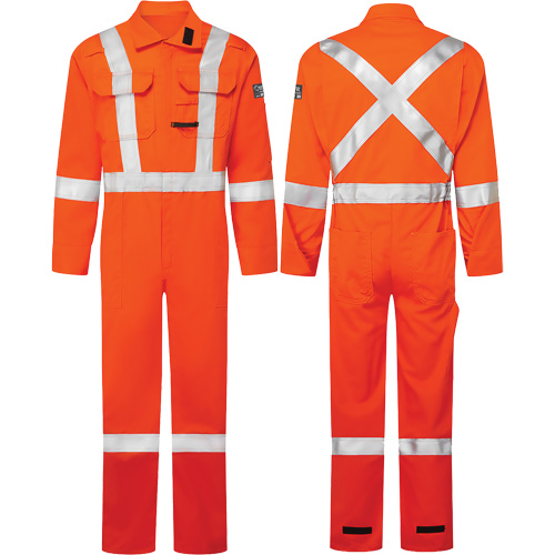 Avenger 7 oz. Coveralls, Size 46, High-Visibility Orange Quali-T-Solutions